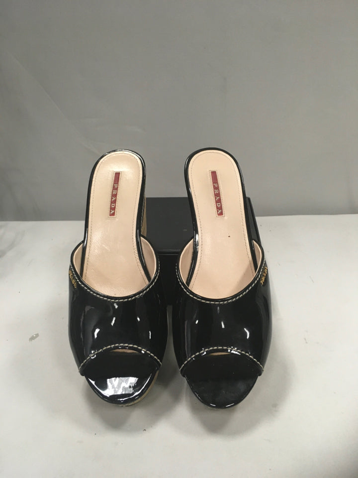 Prada Wedge Sandals sale in Black