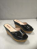 Prada Women's Black Size 9 Wedge-Shoes